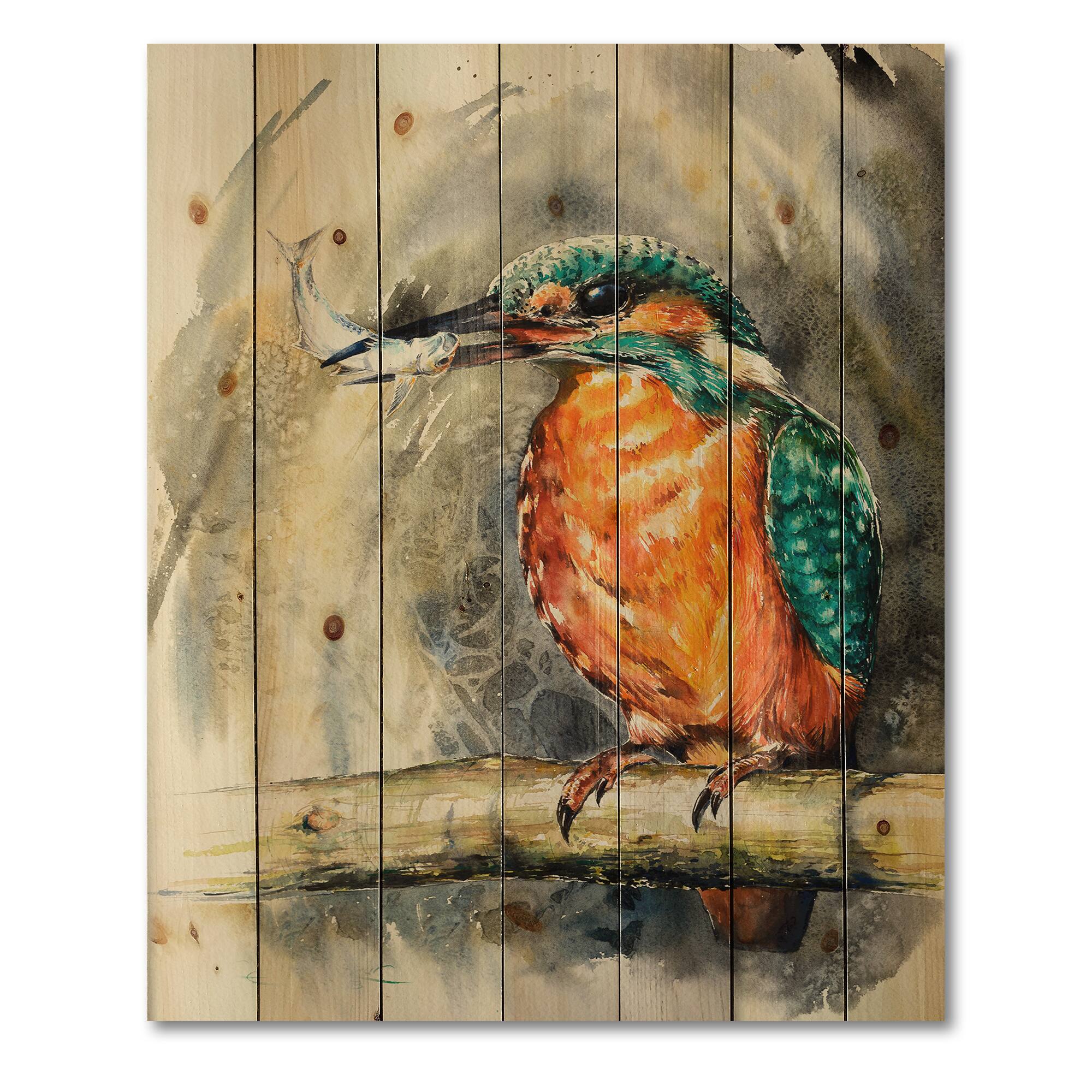 Designart - Common Kingfisher Eating A Small Fish